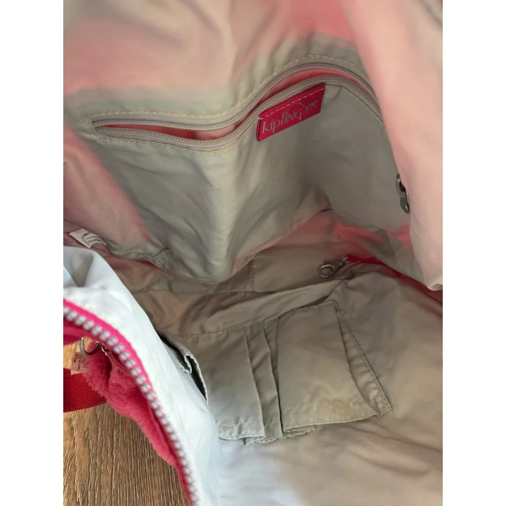 Kipling Farrah Hot Pink Large Shoulder/Crossbody Hobo Bag Lightweight Travel EUC